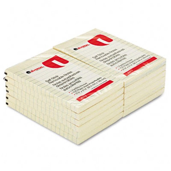 Universal Battery Universal 35673 Standard Self-Stick Notes  4 x 6  Yellow  12 100-Sheet Pads Pack 35673